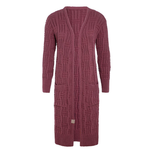 Knit Factory | Bobby long knitted cardigan stone red