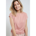 YAYA | Boxy-fit top in een mix van soepele stoffen