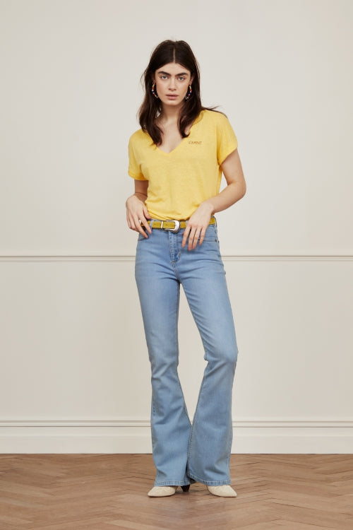 Fabienne Chapot | Eva denim flare trousers new light denim uni