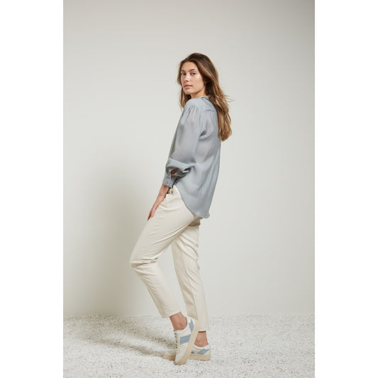 YAYA | Faux leather pants with pockets and elastic waistband