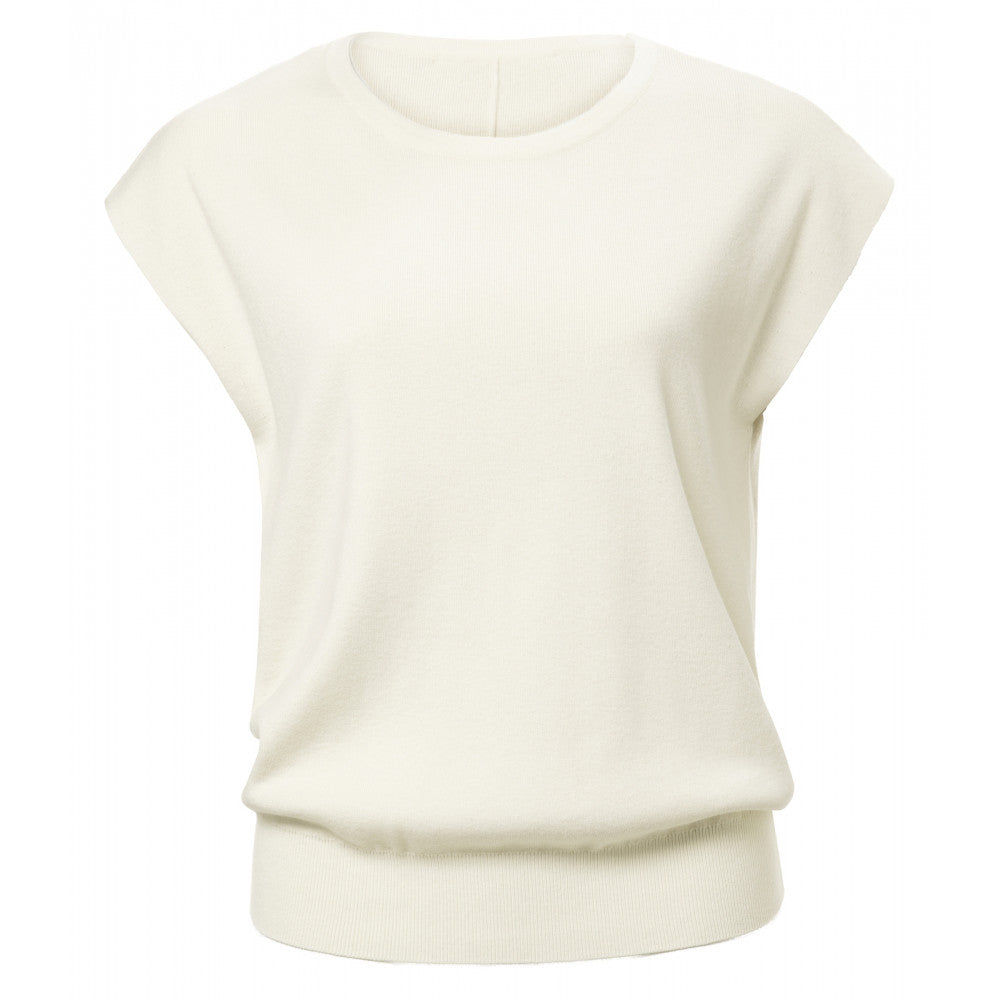 YAYA | Mouwloze trui met ronde hals (crewneck)