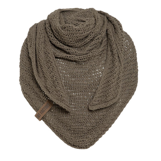 Knit Factory | Sally triangle scarf cappuccino