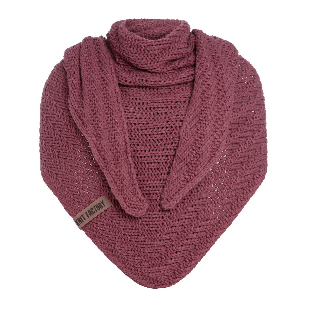 Knit Factory | Sally triangle scarf stone red