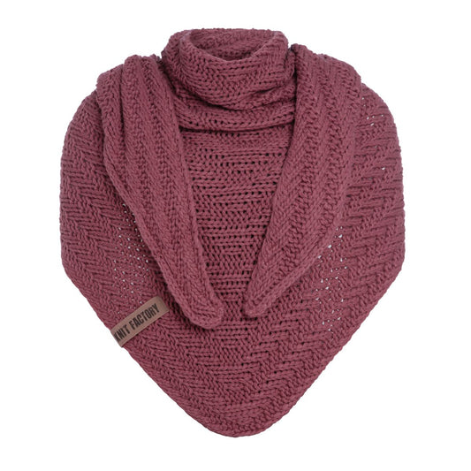 Knit Factory | Sally triangle scarf stone red