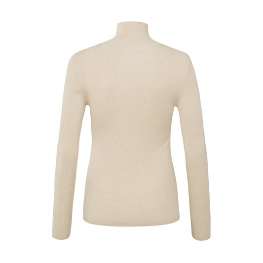 YAYA | Sweater met colkraag, lange mouwen en verfijnde ribdetails - 01-000139-211