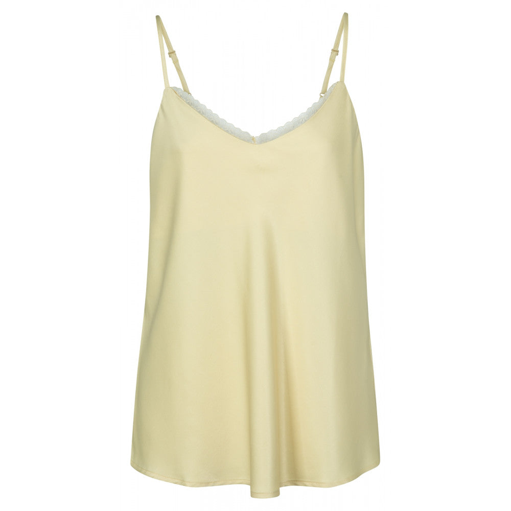 YAYA | Top met spaghettibandjes in een viscose blend