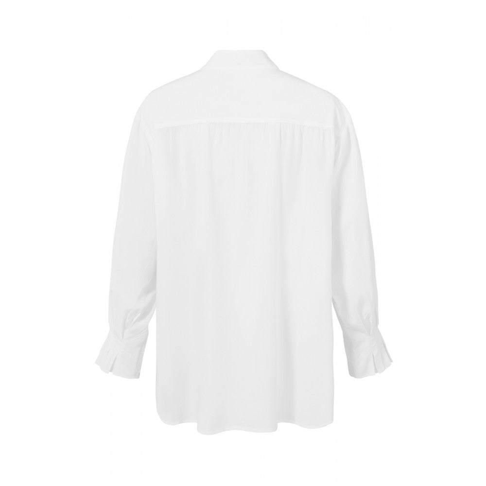 YAYA | Top met V-hals, kraag en lange geplisseerde mouwen - 01-701030-210